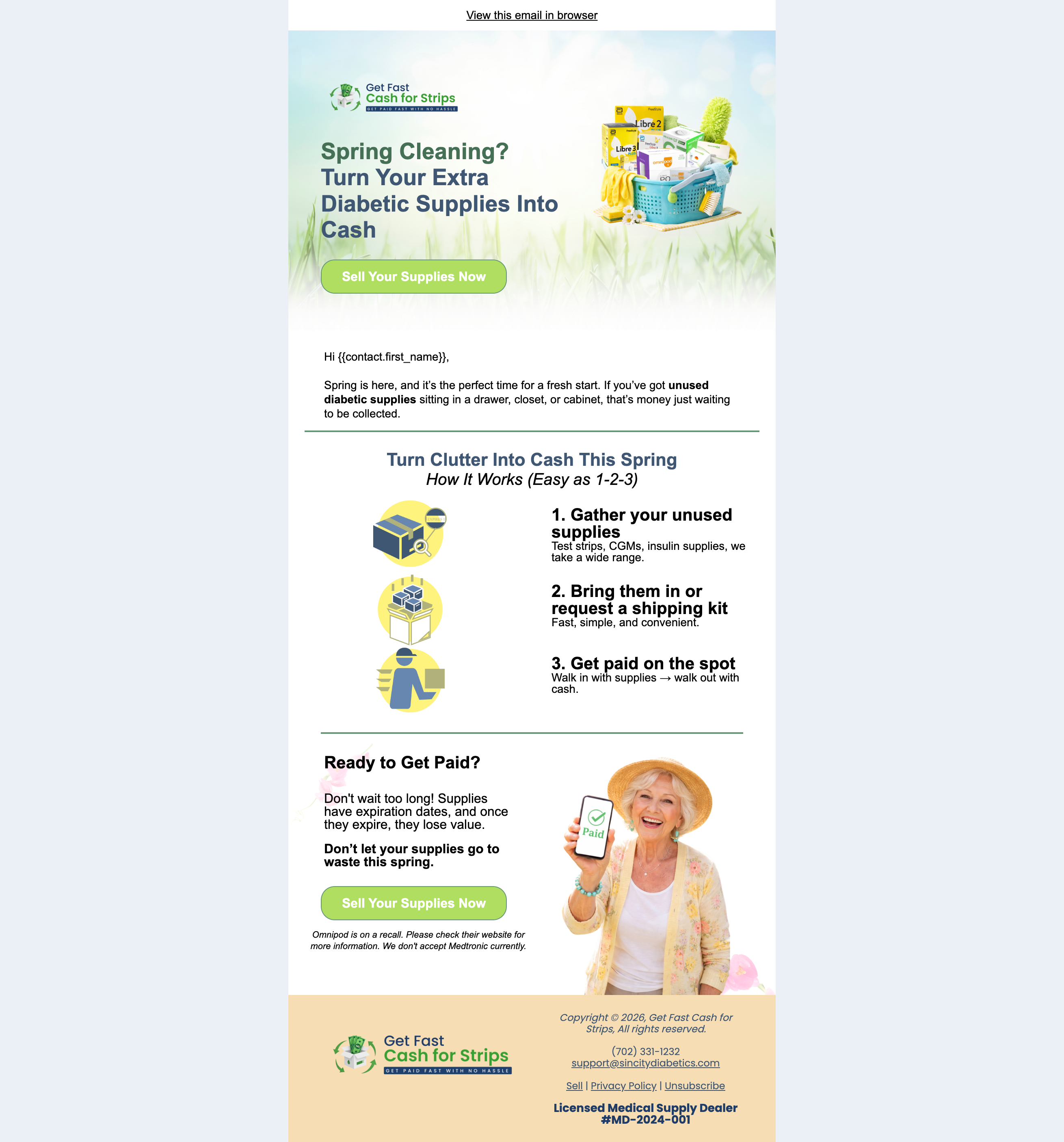 Get Fast Cash spring email design