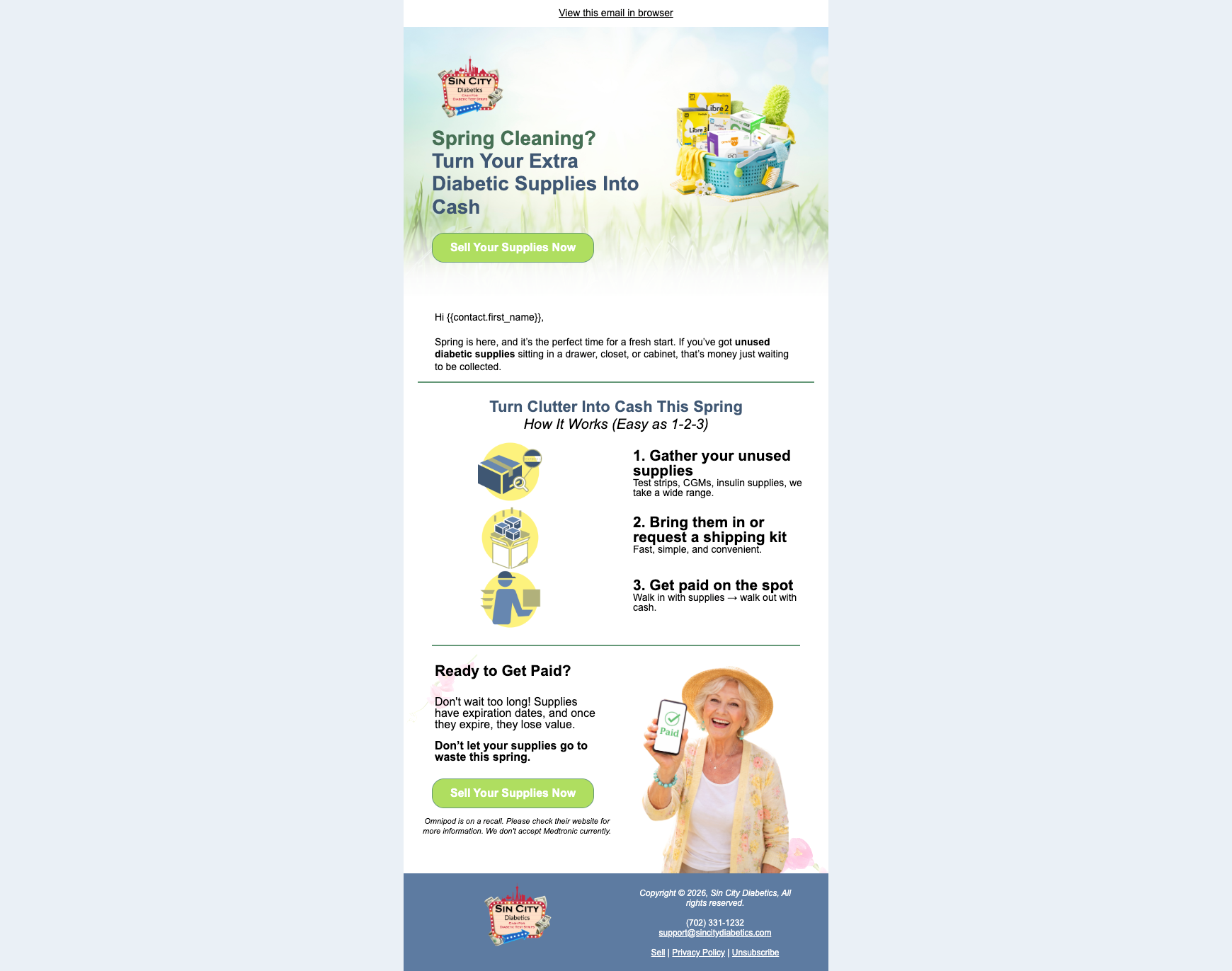 Sin City spring email design