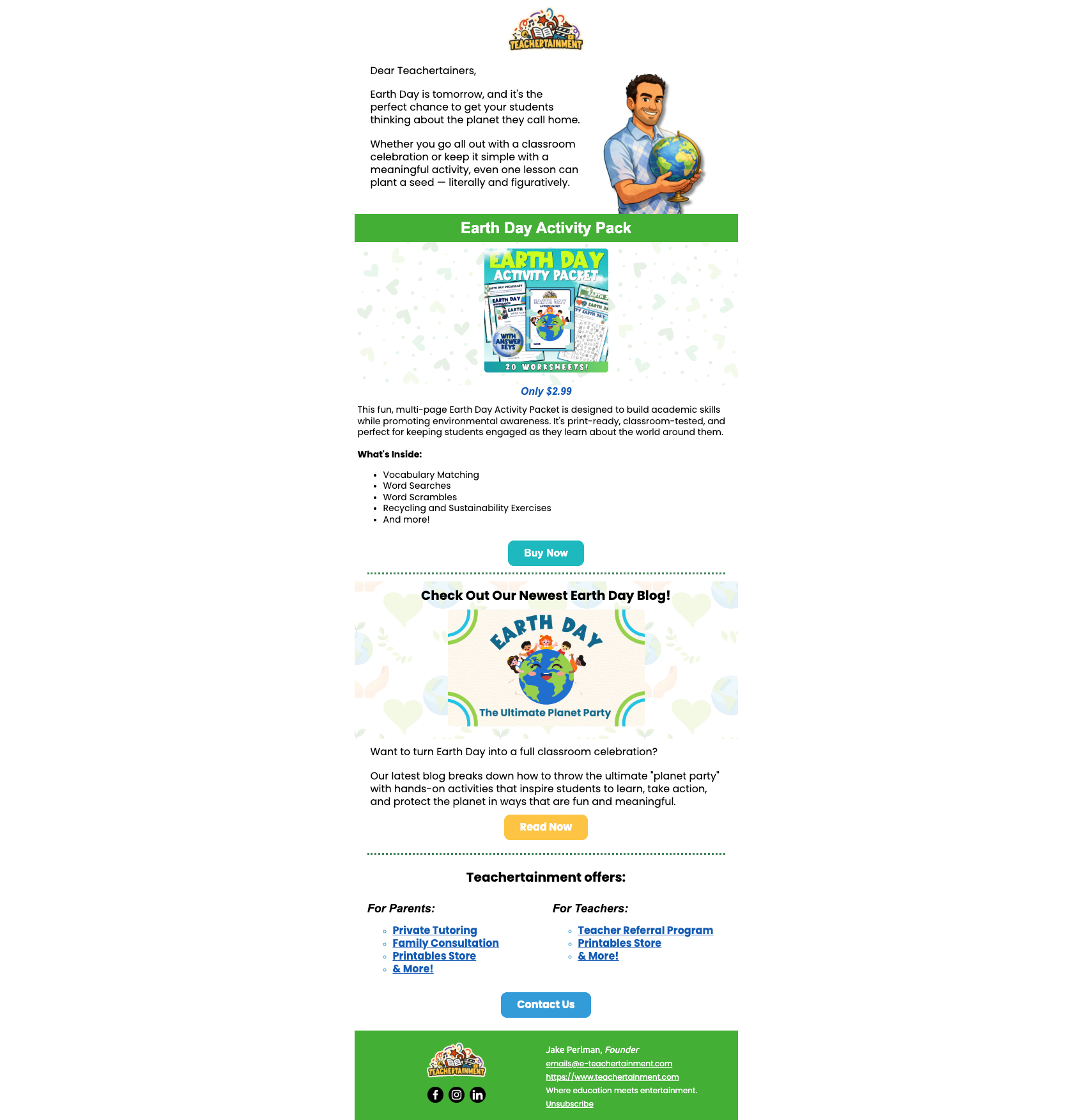 Earth Day Email Design