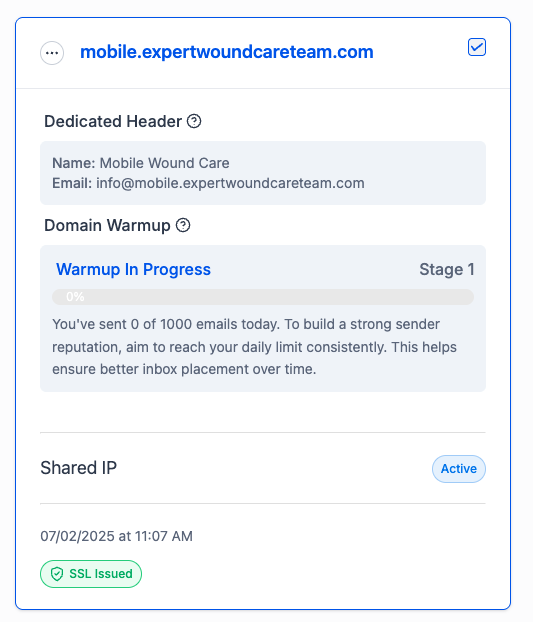 Dedicated Email Domain