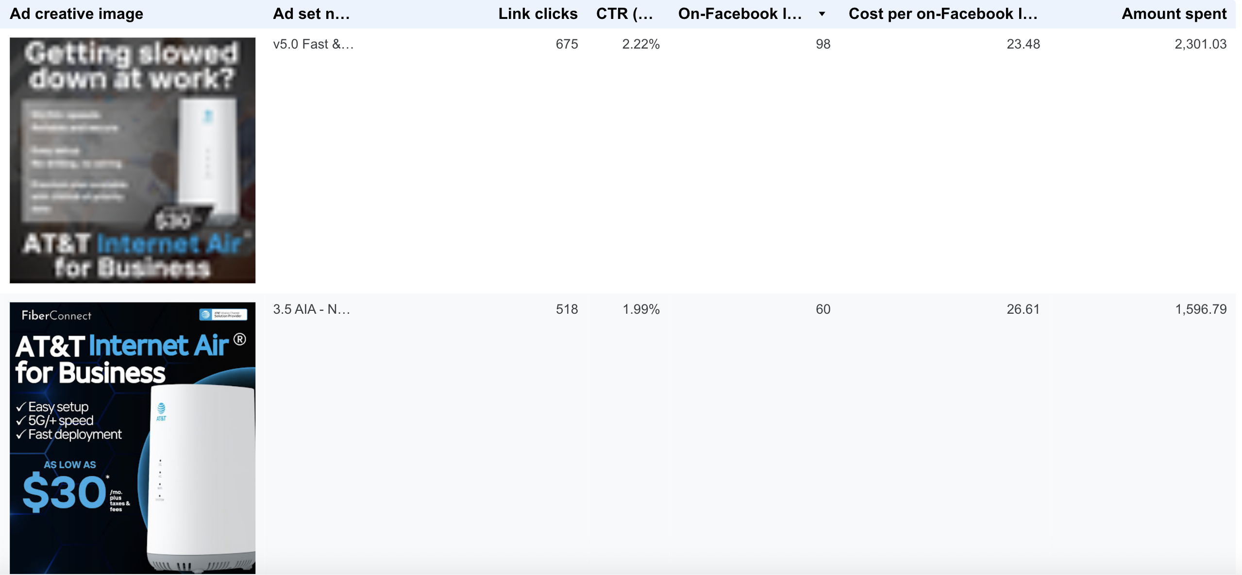 V1 Top 2 Best Performing Ads