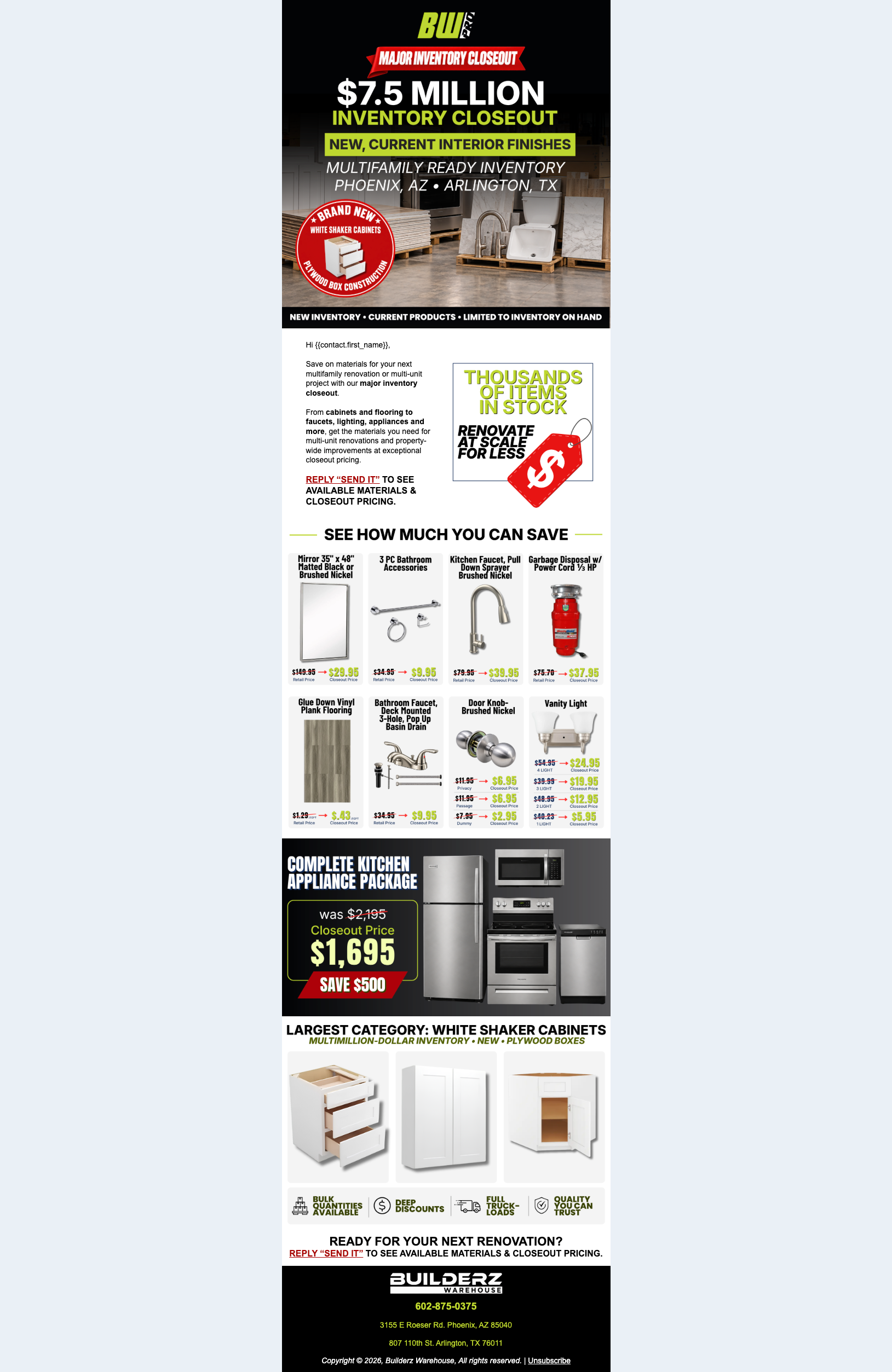 Multi-family Renovations Email Design