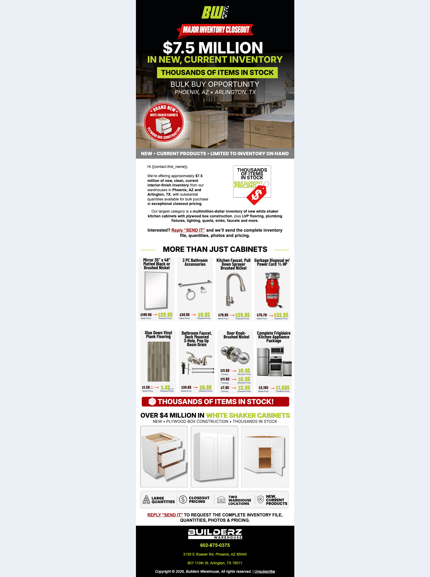 Bulk Buyers Email Design