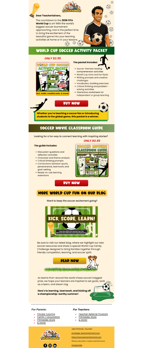 FIFA World Cup Email Creative