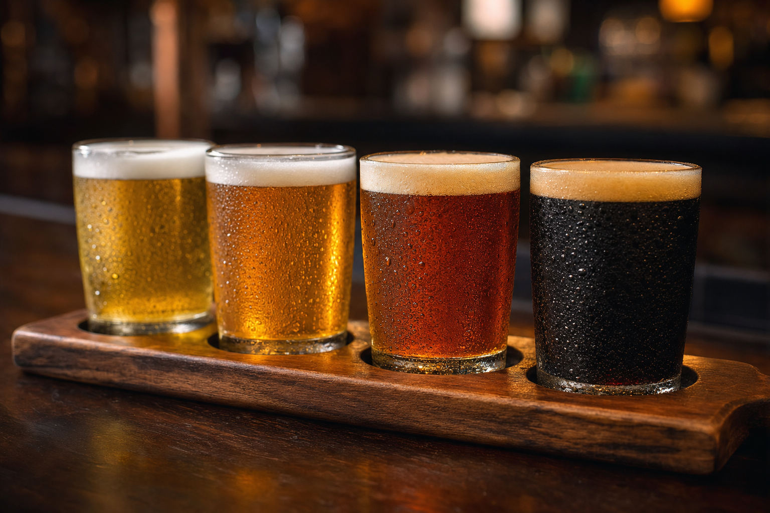 Craft beer flight